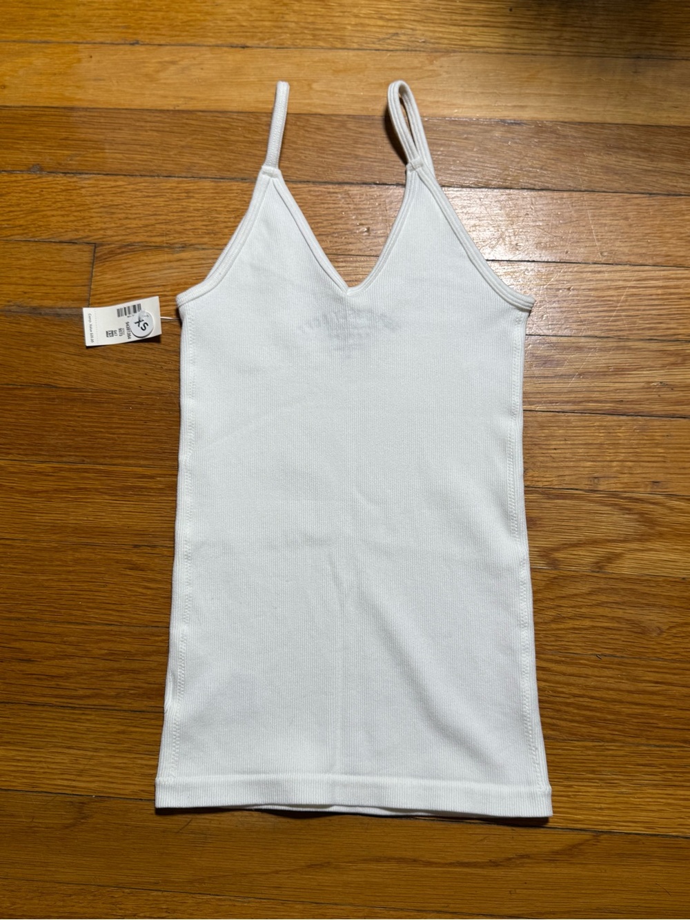 aerie White V-Neck Seamless Cami Tank - Picture 2 of 3